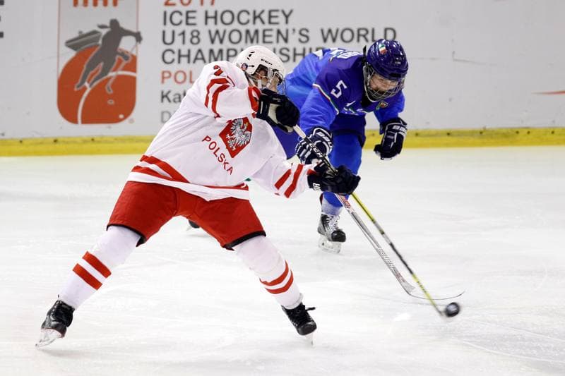 Ice Hockey. U18 Women's World Championship. Poland - Italy. 12.01.2017