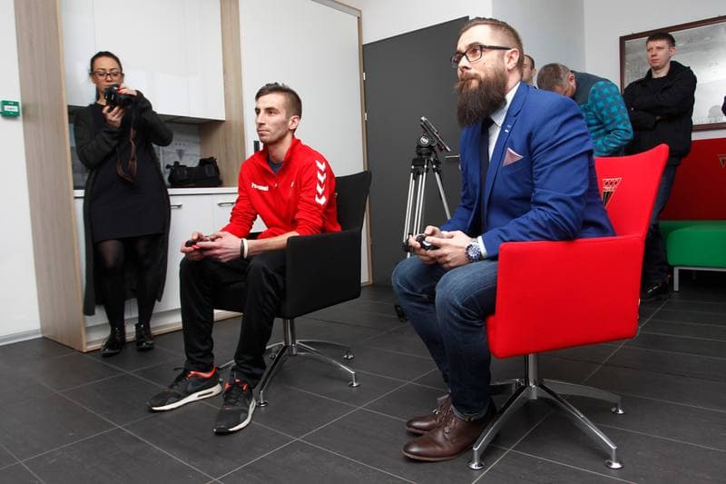 Football. GKS Tychy. Press Conference. 16.02.2017