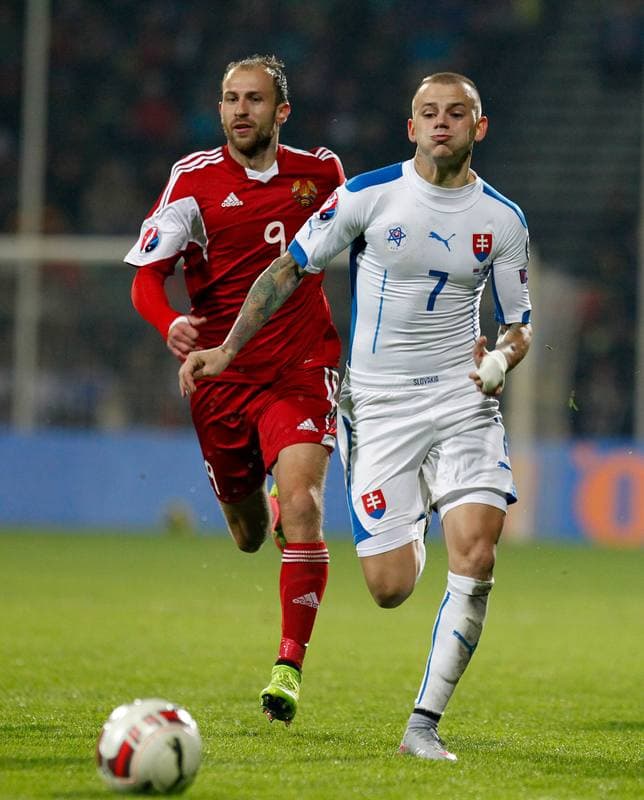 Football. UEFA Euro Qualifiers. Slovakia - Belarus. 09.10.2015