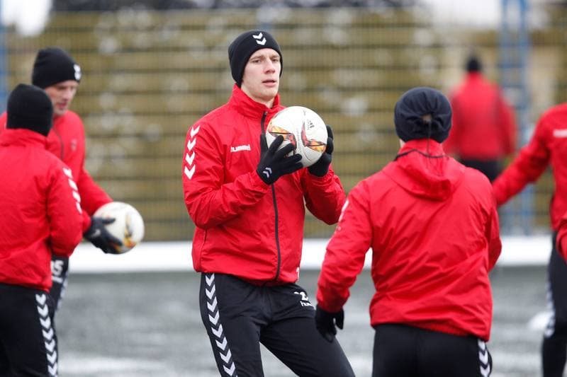 Football. GKS Tychy. Training. 06.01.2017