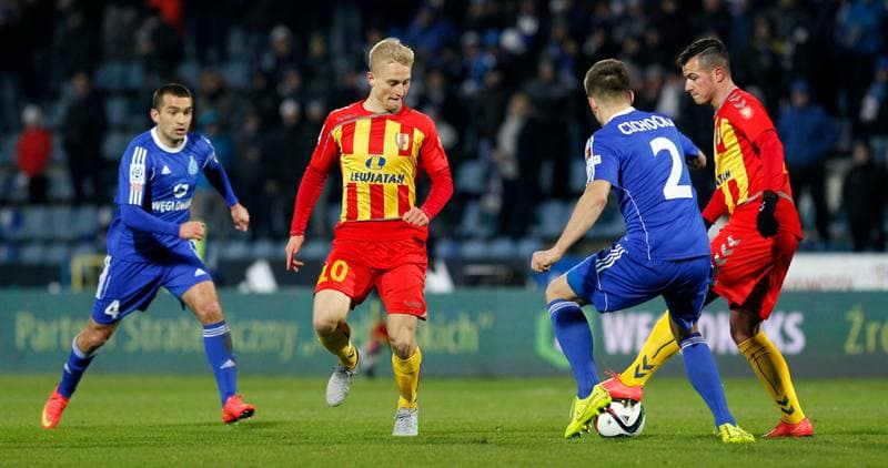 Football. T-Mobile Ekstraklasa. Ruch Chorzow - Korona Kielce. 27.10.2014