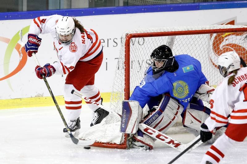 Ice Hockey. U18 Women's World Championship. Kazakhstan - Poland. 09.01.2017