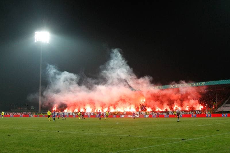 Football. Nice I Liga. GKS Katowice - Stomil Olsztyn. 10.03.2017