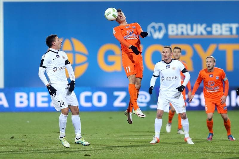 Football. Lotto Ekstraklasa. Bruk-Bet Termalica Nieciecza - Zaglebie Lubin. 02.12.2016