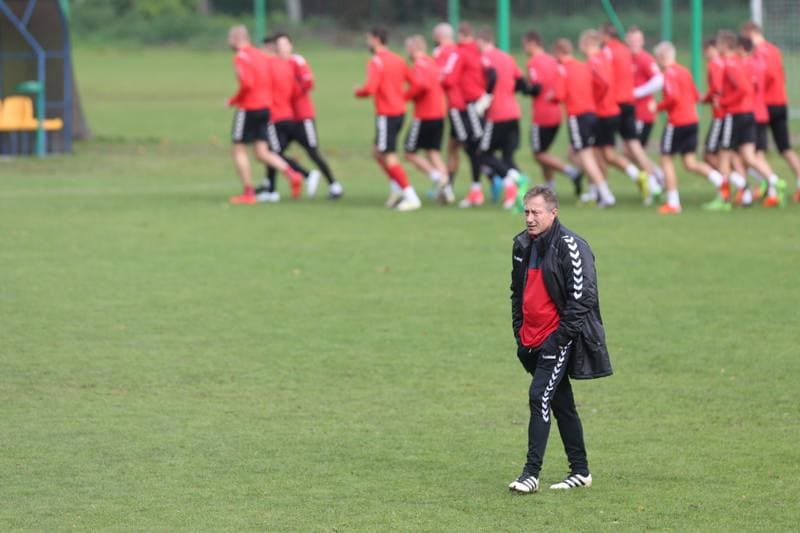 Football. GKS Tychy. Training. 11.10.2017