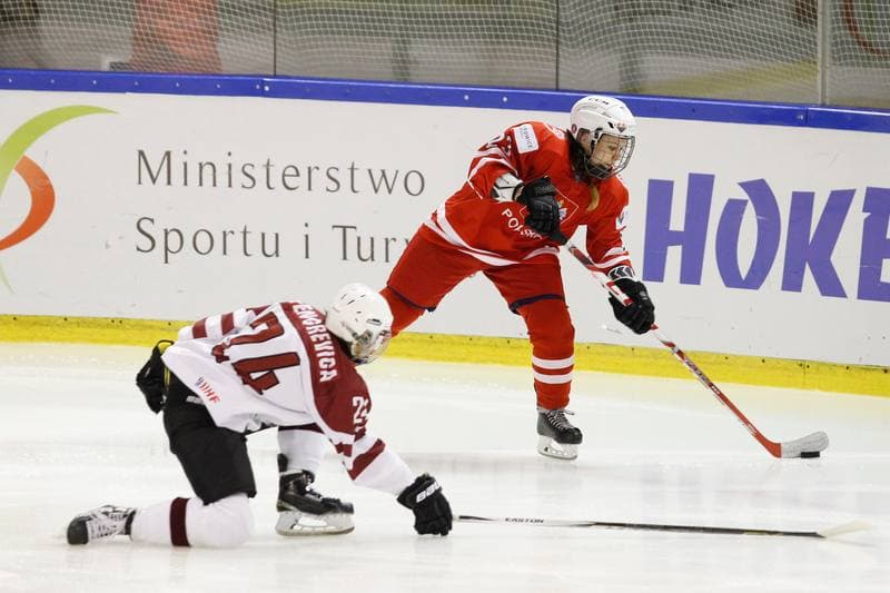 Ice Hockey. Women's World Championship. Latvia - Poland. 12.04.2017