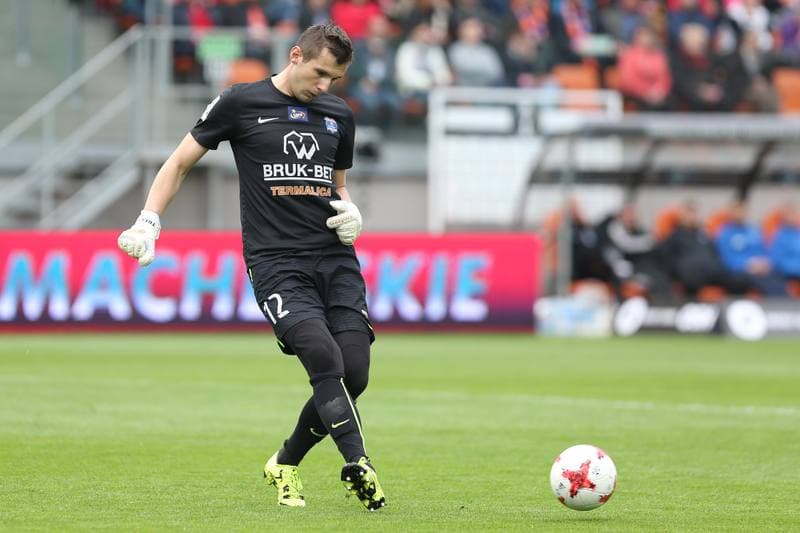 Football. Lotto Ekstraklasa. Bruk-Bet Termalica Nieciecza - Lech Poznan. 07.05.2017