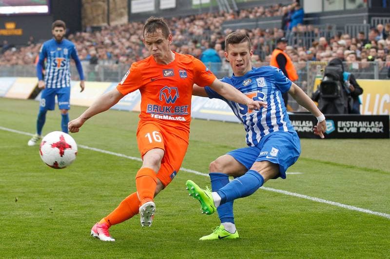 Football. Lotto Ekstraklasa. Bruk-Bet Termalica Nieciecza - Lech Poznan. 07.05.2017