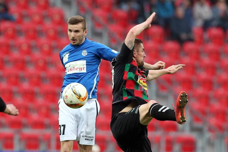 Football. Nice I Liga. GKS Tychy - Sandecja Nowy Sacz. 05.04.2017