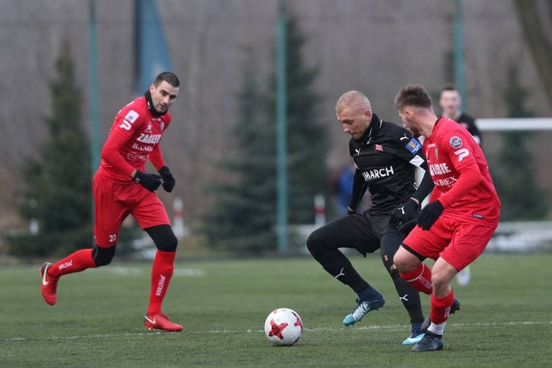 Football. Sparing. Zaglebie Sosnowiec - Cracovia Krakow. 17.01.2018