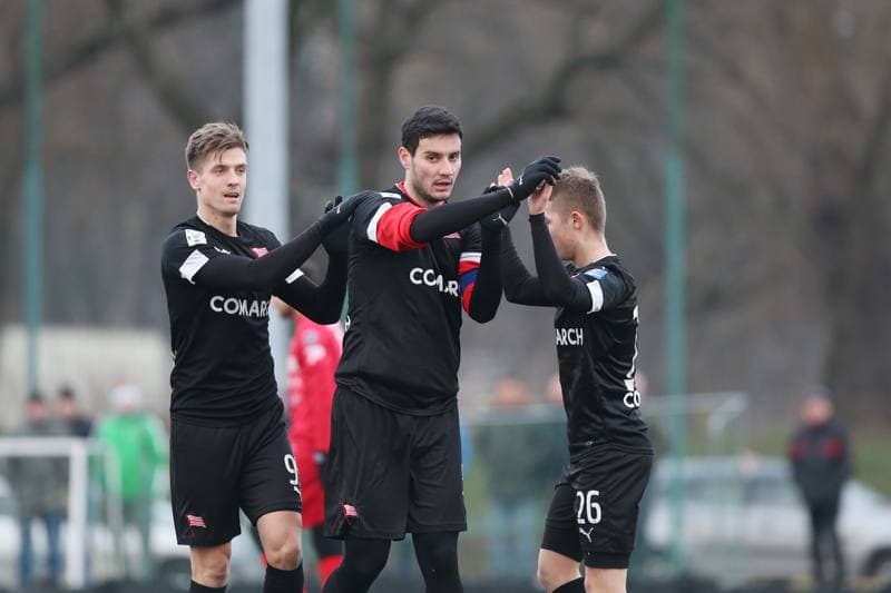Football. Sparing. Zaglebie Sosnowiec - Cracovia Krakow. 17.01.2018