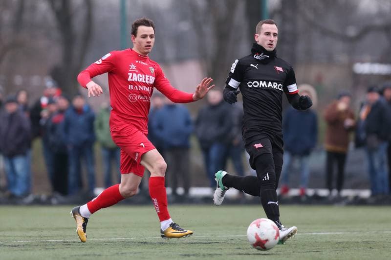 Football. Sparing. Zaglebie Sosnowiec - Cracovia Krakow. 17.01.2018
