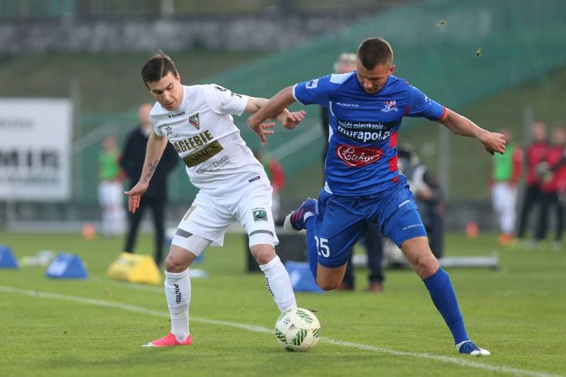 Football. Nice I Liga. Zaglebie Sosnowiec - Podbeskidzie Bielsko-Biala. 15.04.2017