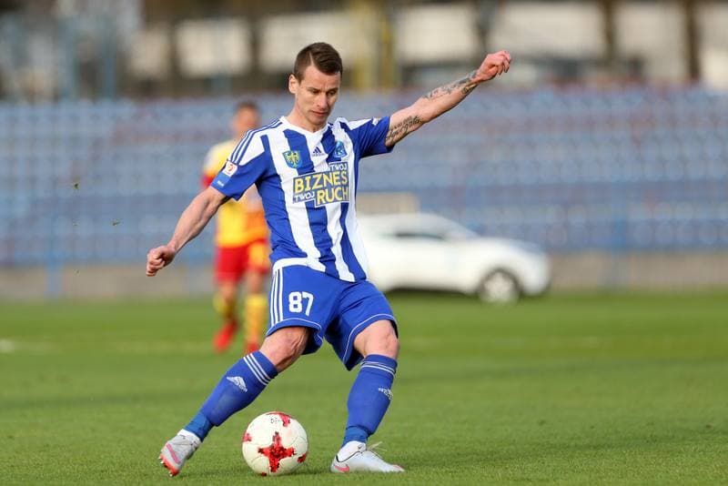 Football. Nice I Liga. Ruch Chorzow - Chojniczanka Chojnice. 11.04.2018