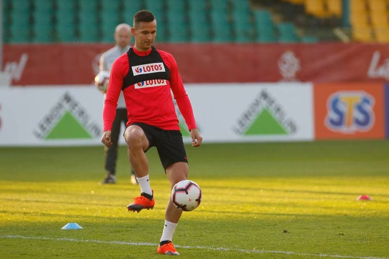 Football. Poland national team. Training. 09.10.2018
