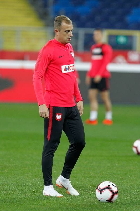 Football. Poland national team. Training. 10.10.2018