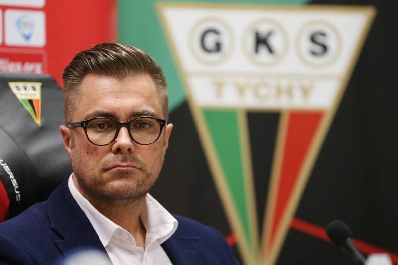 Football. GKS Tychy. Press Conference. 11.10.2017