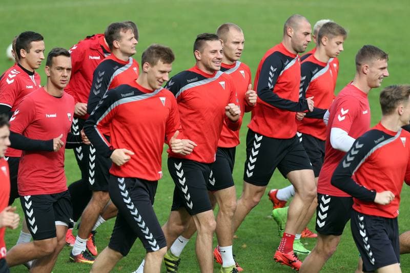 Football. GKS Tychy. Training. 11.10.2017