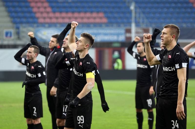 Football. Lotto Ekstraklasa. Piast Gliwice - Cracovia Krakow. 18.11.2017