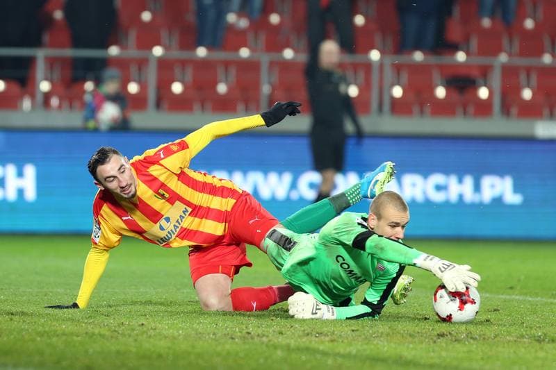 Football. Lotto Ekstraklasa. Cracovia Krakow - Korona Kielce. 04.12.2017