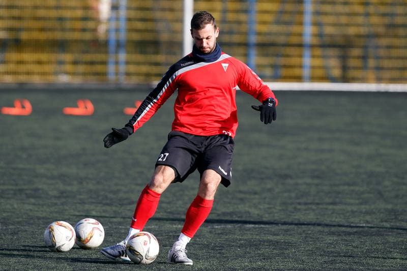 Football. GKS Tychy. Training. 18.01.2018