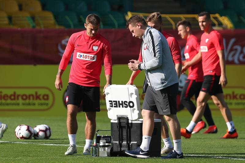 Football. Poland national team. Training. 12.10.2018
