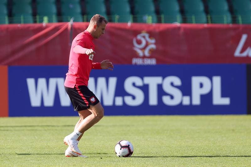 Football. Poland national team. Training. 12.10.2018