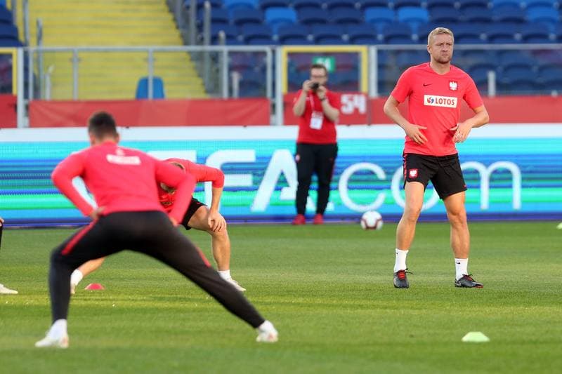 Football. Poland national team. Training. 13.10.2018