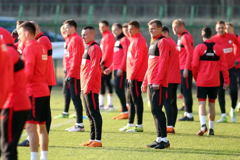 Football. Poland national team. Training. 25.03.2018