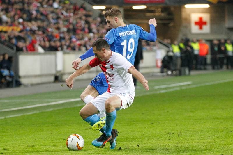 Football. UEFA Europa League. Slavia Prague - KRC Genk. 14.02.2019