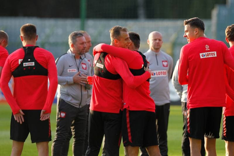 Football. Poland national team. Training. 08.10.2018