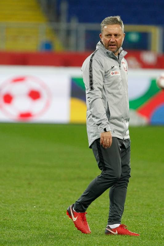 Football. Poland national team. Training. 10.10.2018