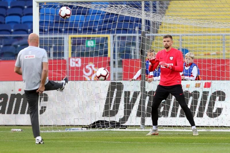 Football. Poland national team. Training. 13.10.2018