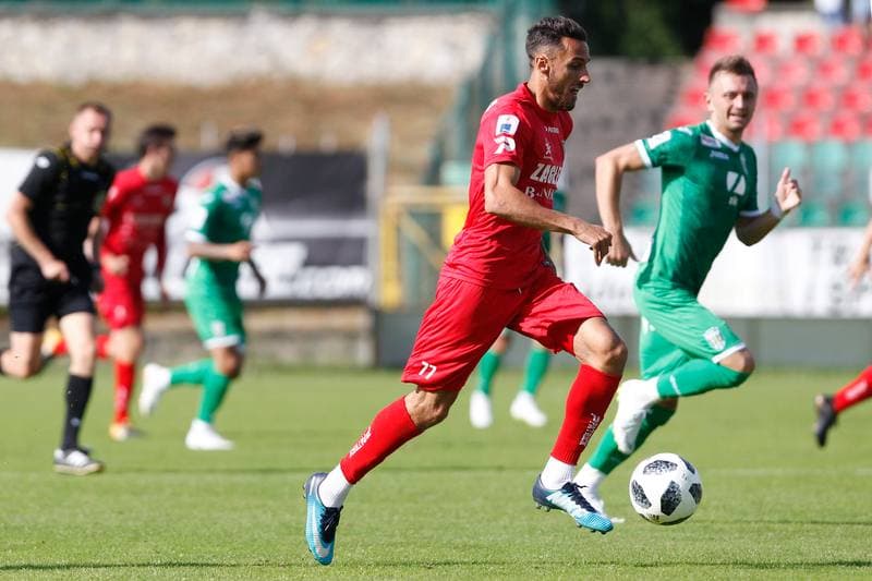 Football. Sparing. Zaglebie Sosnowiec - Karpaty Lwow. 08.07.2018