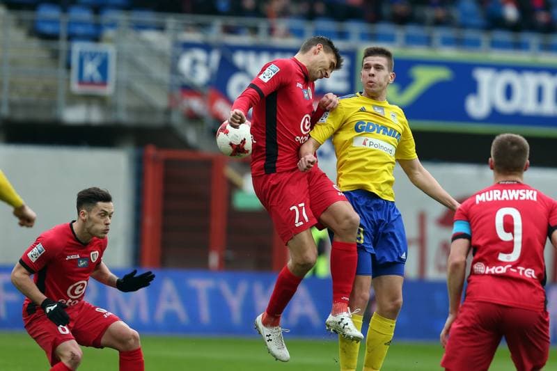 Football. Lotto Ekstraklasa. Piast Gliwice - Arka Gdynia. 18.03.2017
