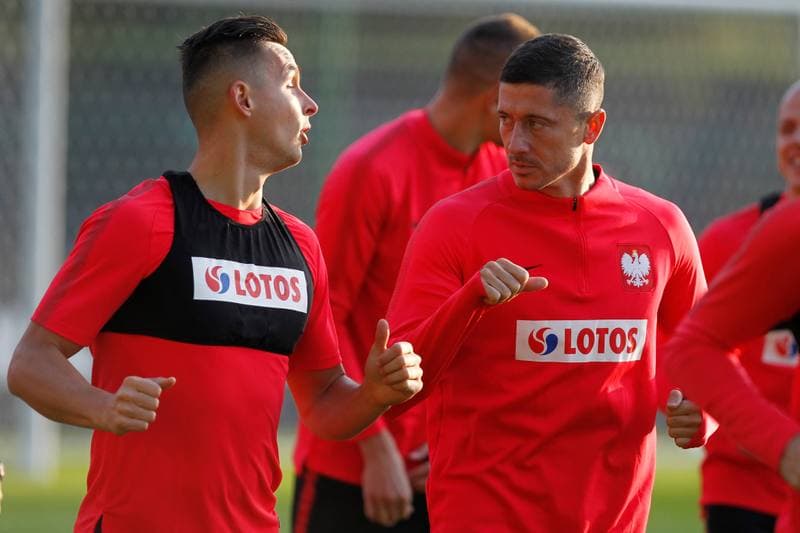 Football. Poland national team. Training. 08.10.2018
