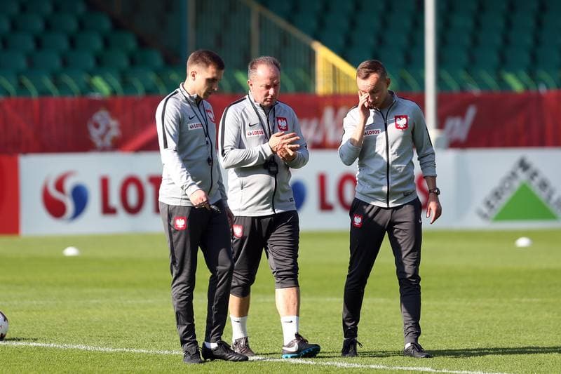 Football. Poland national team. Training. 12.10.2018