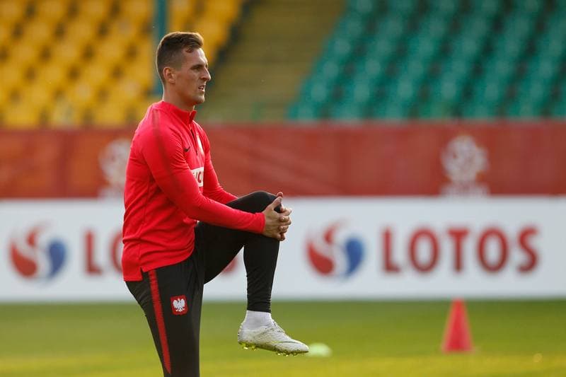 Football. Poland national team. Training. 08.10.2018