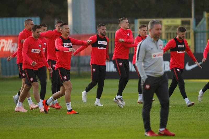 Football. Poland national team. Training. 09.10.2018