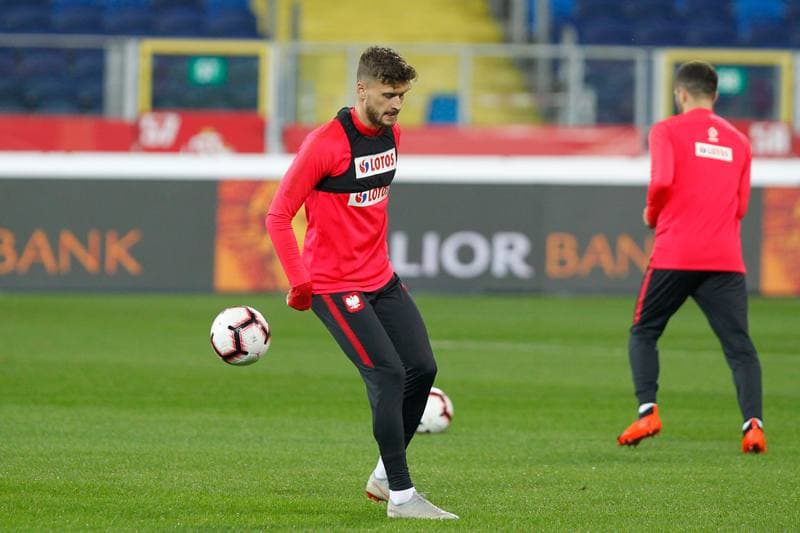 Football. Poland national team. Training. 10.10.2018