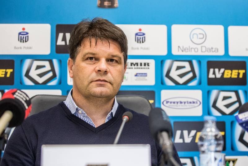Football. Zaglebie Sosnowiec. Press Conference. 20.05.2019