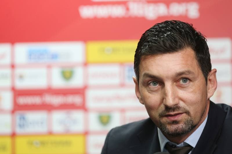 Football. GKS Katowice. Press Conference. 15.10.2018