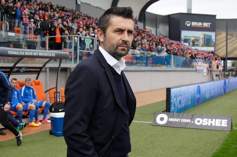 Football. Lotto Ekstraklasa. Bruk-Bet Termalica Nieciecza - Lech Poznan. 07.05.2017