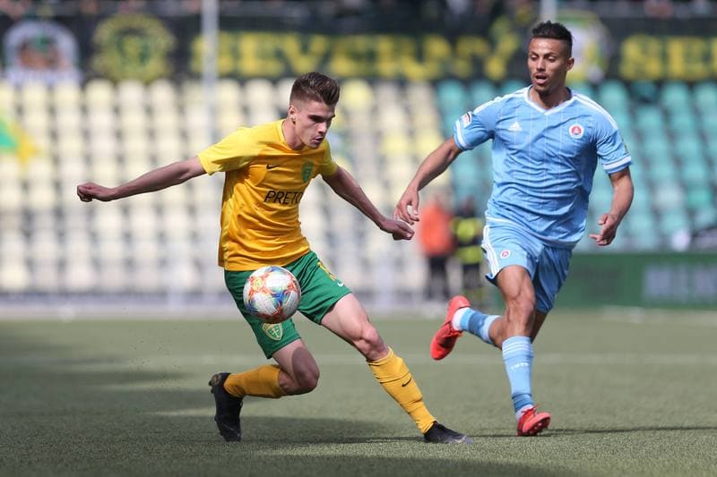 Football. Fortuna Liga. MSK Zilina - Slovan Bratislava. 14.04.2019