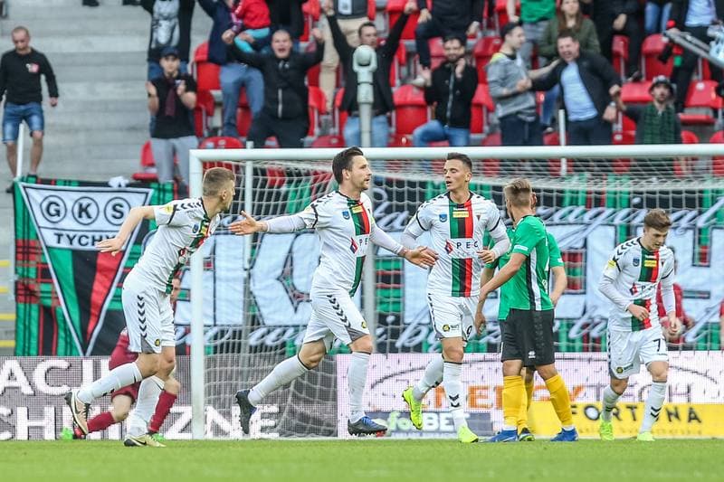 Football. Fortuna I Liga. GKS Tychy - GKS 1962 Jastrzebie. 01.05.2019