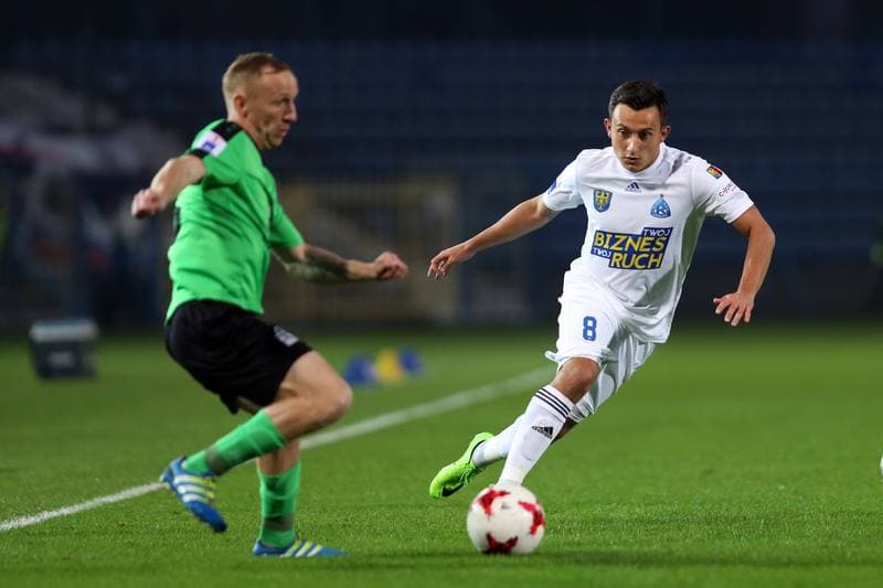 Football. Nice I Liga. Ruch Chorzow - Gornik Leczna. 18.09.2017