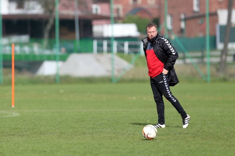 Football. GKS Tychy. Training. 11.10.2017