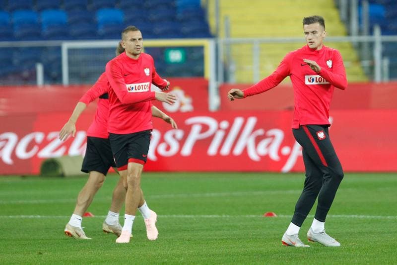Football. Poland national team. Training. 10.10.2018