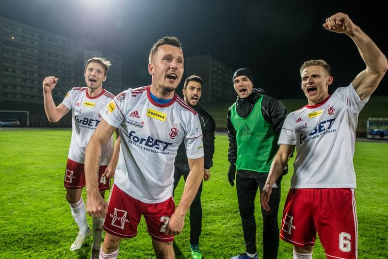 Football. Fortuna I Liga. GKS 1962 Jastrzebie - LKS Lodz. 04.05.2019