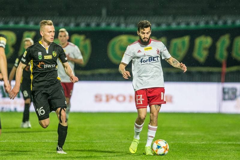 Football. Fortuna I Liga. GKS 1962 Jastrzebie - LKS Lodz. 04.05.2019